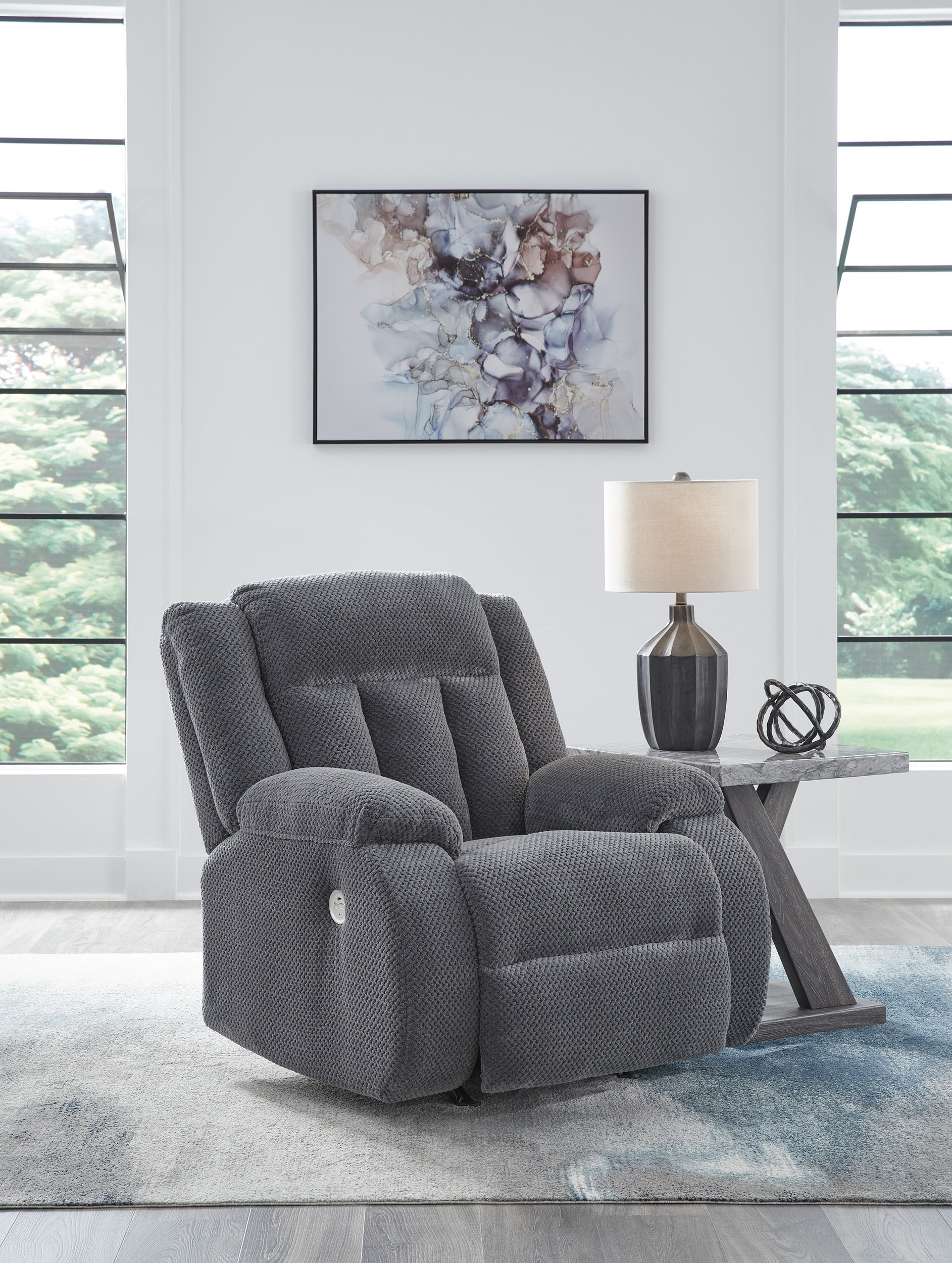 Observation Fabric Power Rocker Recliner