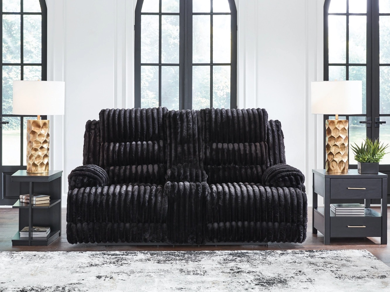 Rhine Falls Polyester Power Reclining Living Set