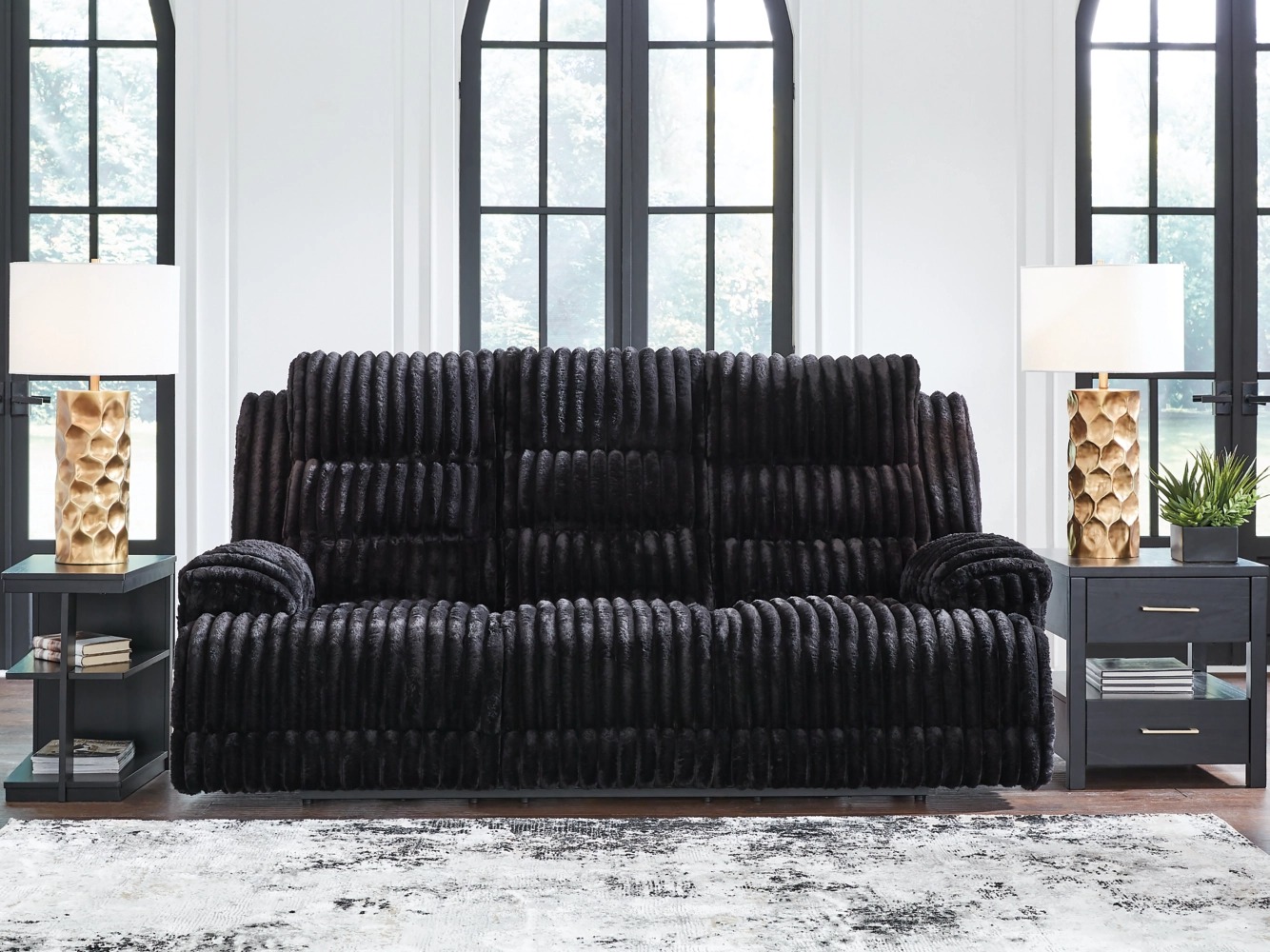 Rhine Falls Polyester Power Reclining Living Set