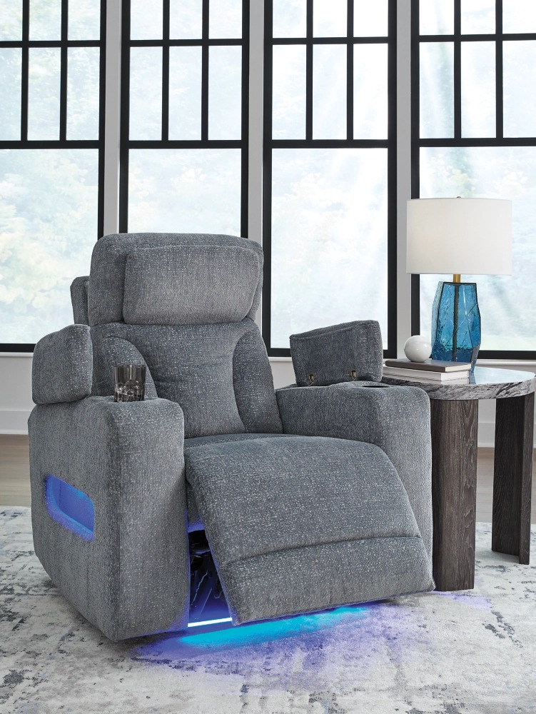 Studio Cave Polyester Power Recliner w/Adjustable Headrest