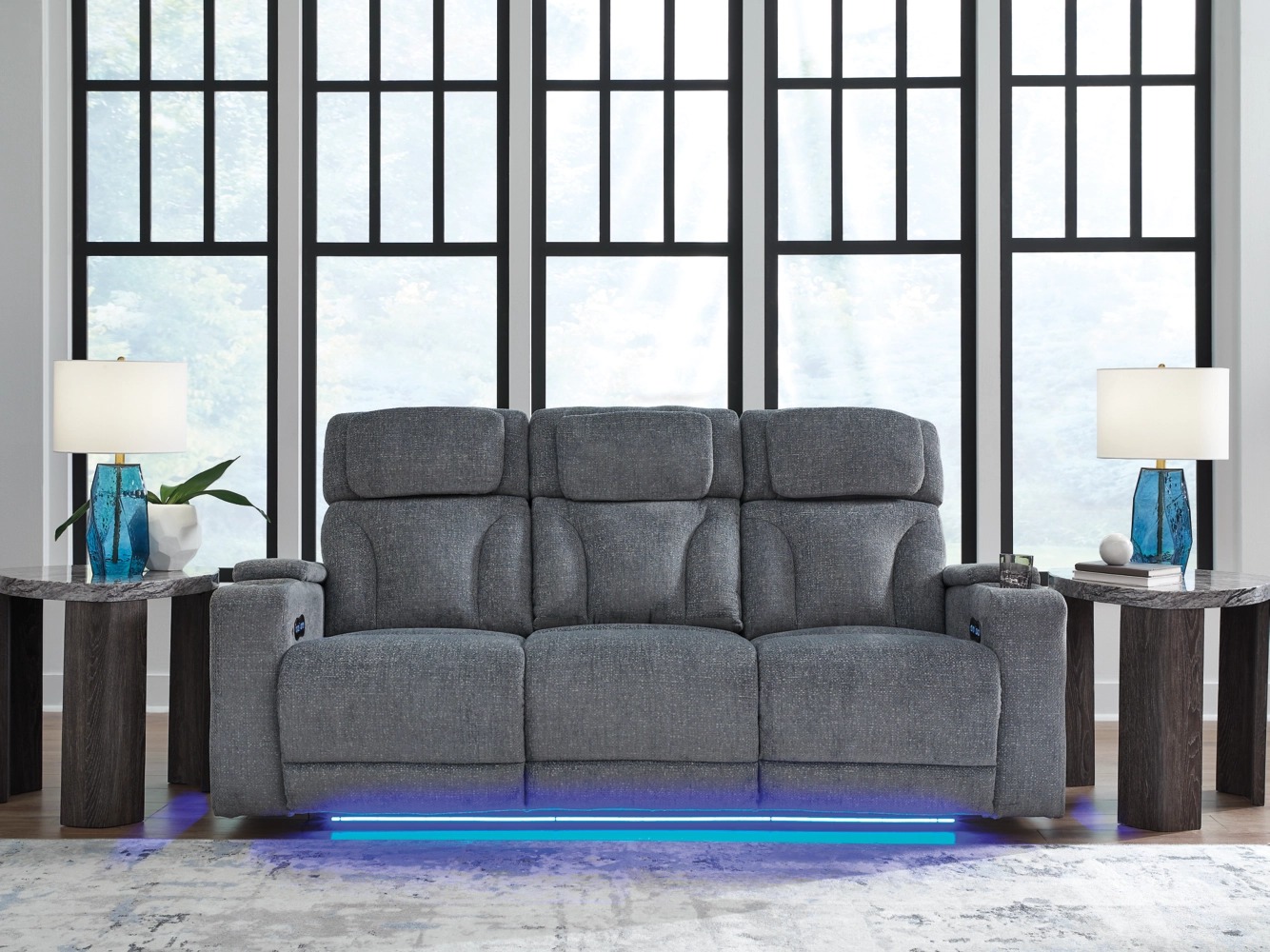 Studio Cave Polyester Power Reclining Living Room Set
