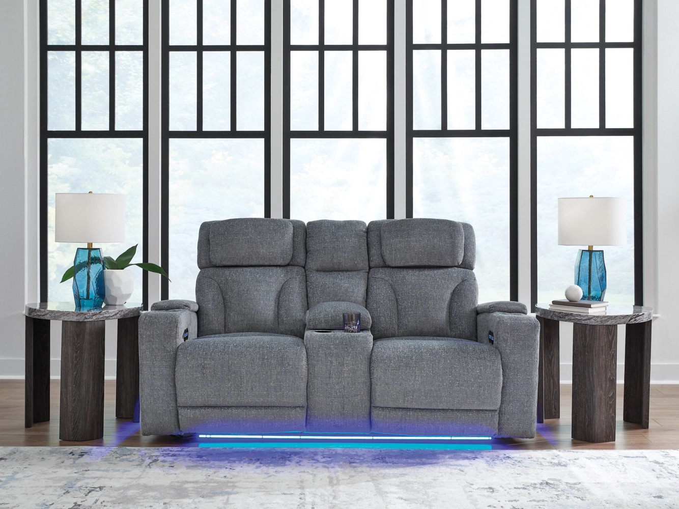 Studio Cave Polyester Power Reclining Living Room Set