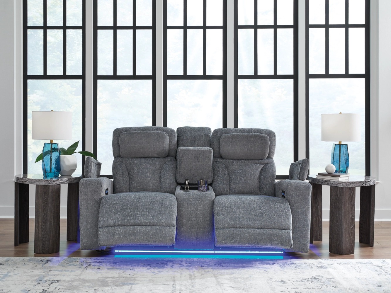 Studio Cave Polyester Power Reclining Living Room Set