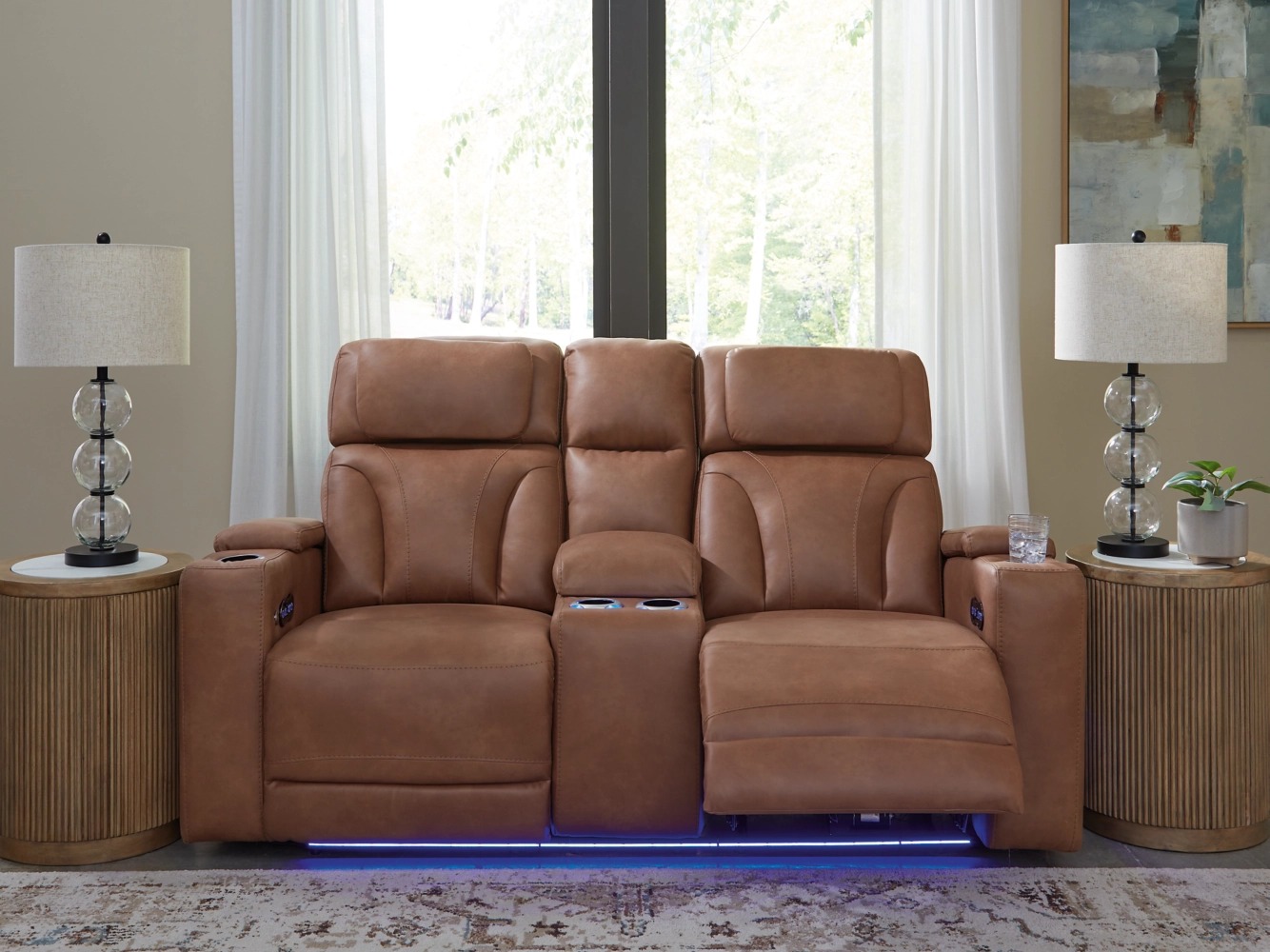 Clean-Slate Faux Leather Power Reclining Living Room Set