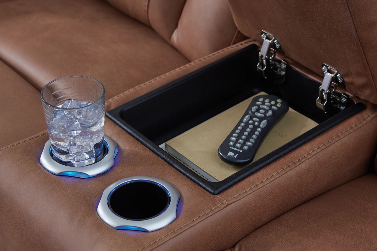 Clean-Slate Sofa and Loveseat with 2 Cup Holder