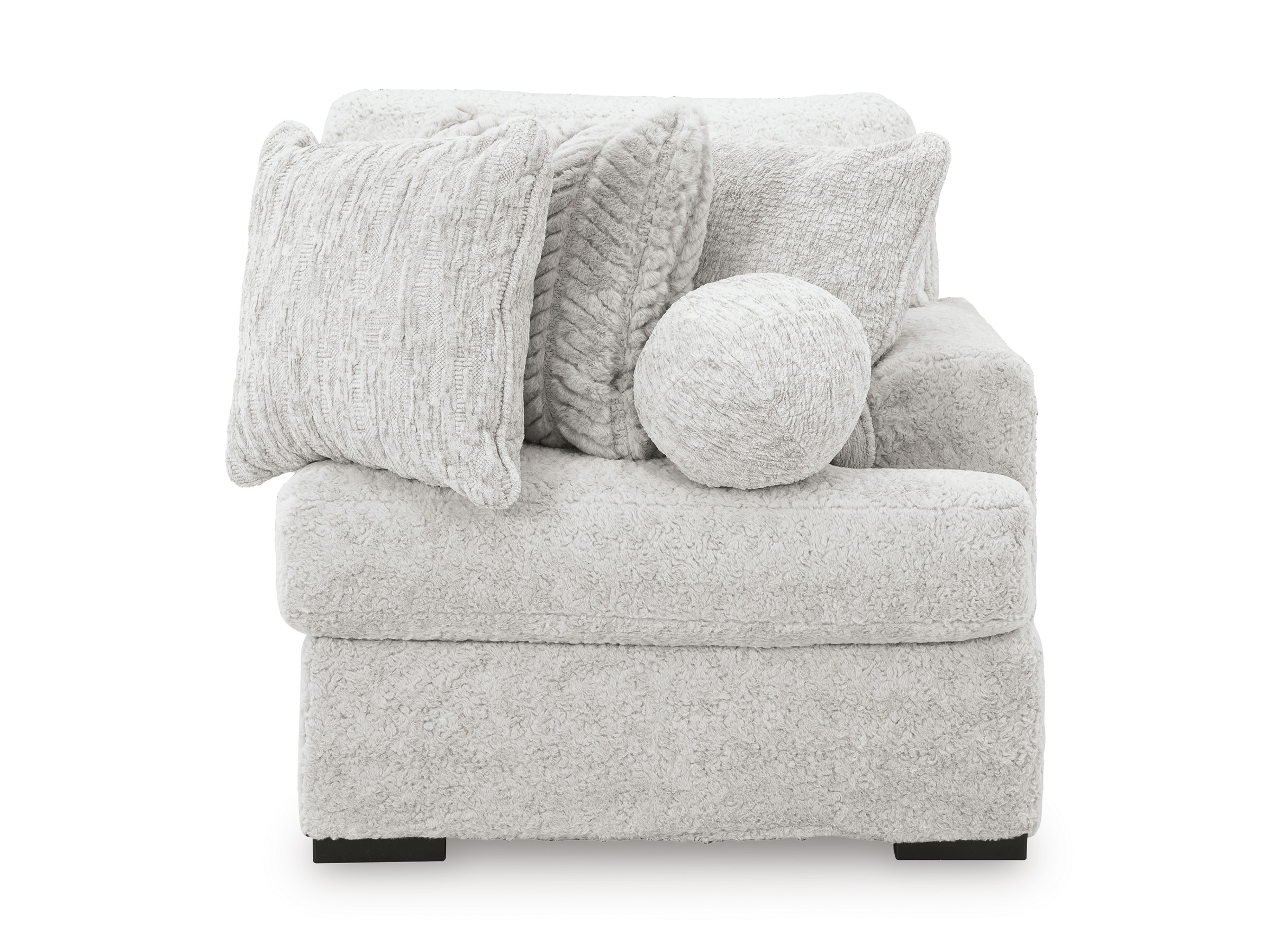 Ashley Cuddle Stationary Right Facing Sectional with Chaise in Arctic
