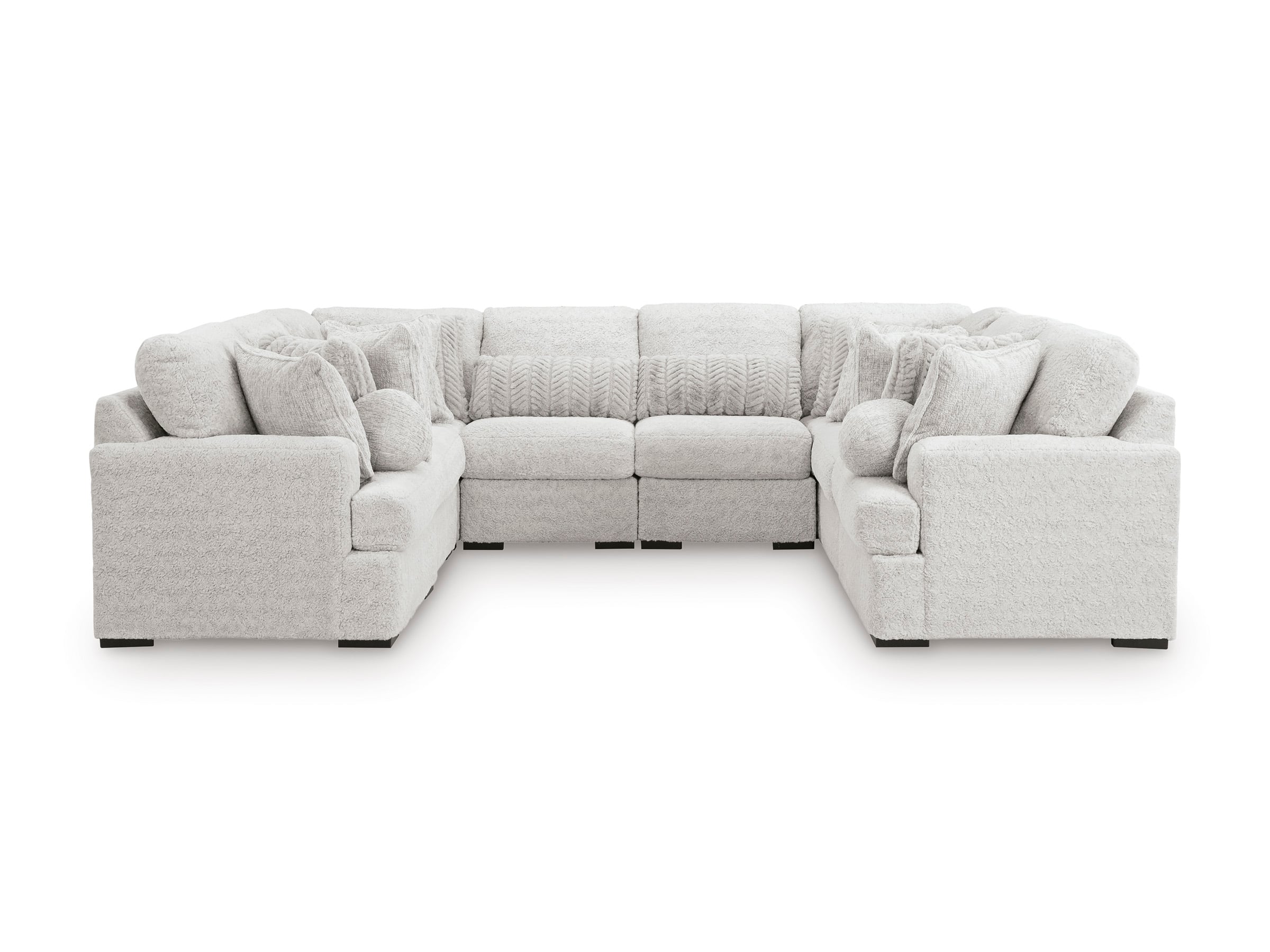 Ashley Cuddle Plush Fabric 8-Piece Sectional