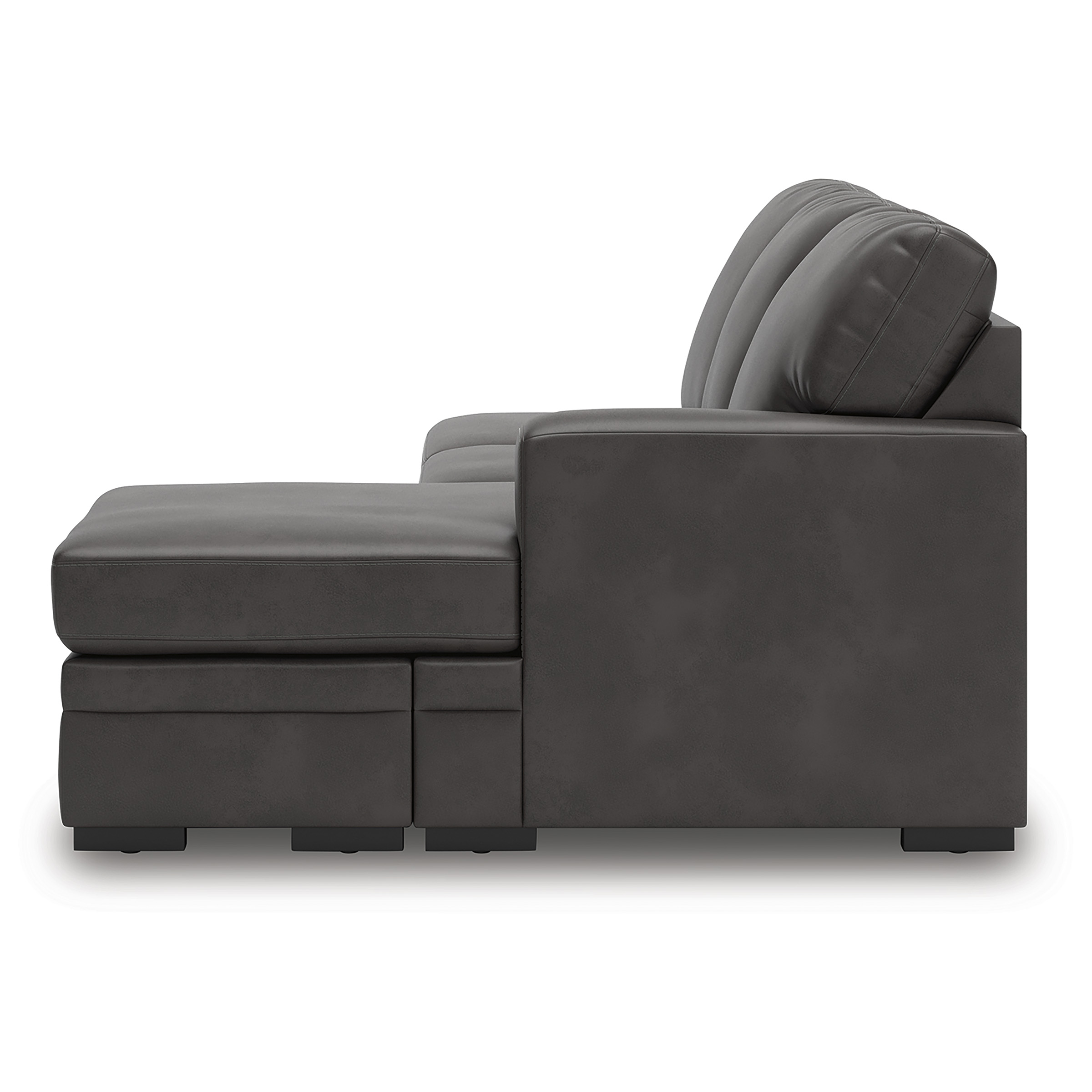 Lofton-Pike Faux Leather U-Shaped 2-Piece Sectional w/Left Arm Chaise Facing