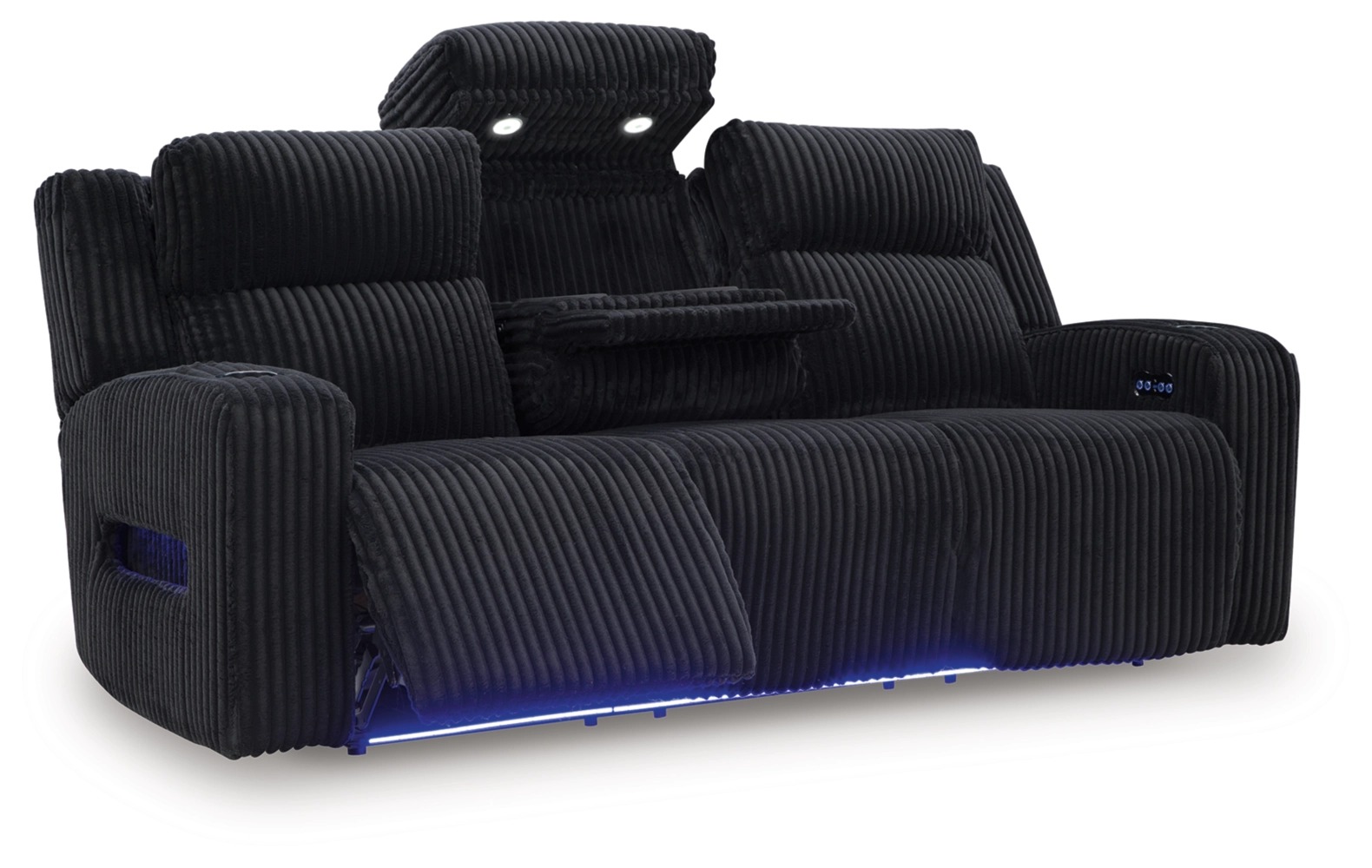 Forest Lake Polyester Power Reclining Sofa w/Adjustable Headrests