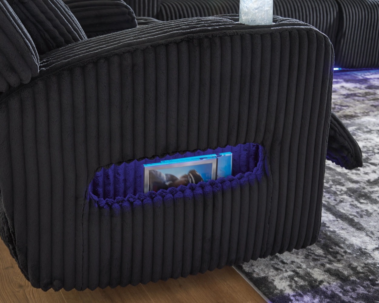 Forest Lake Polyester Power Reclining Sofa w/Adjustable Headrests