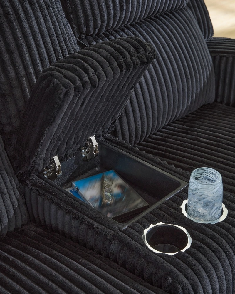 Goodland Black Double Reclining Love Seat