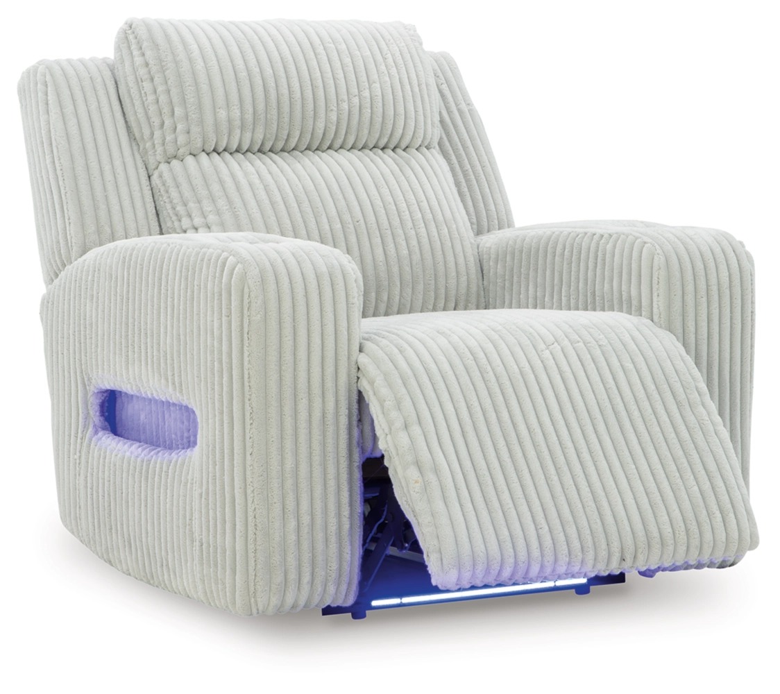 Forest Lake Polyester Power Recliner w/Adjustable Headrest