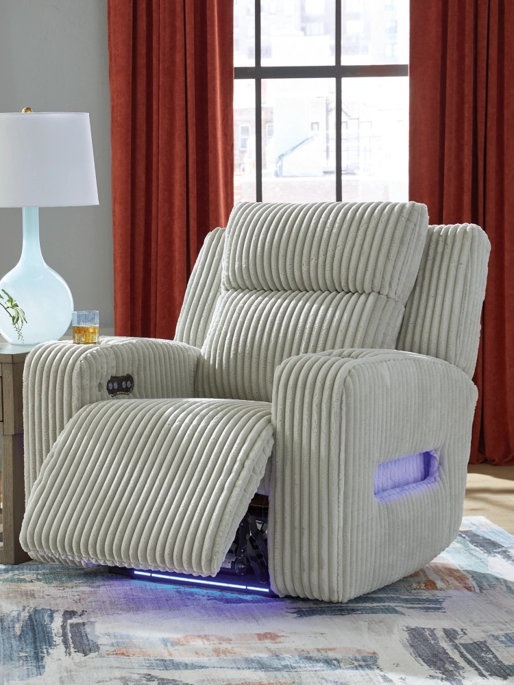 Forest Lake Polyester Power Recliner w/Adjustable Headrest