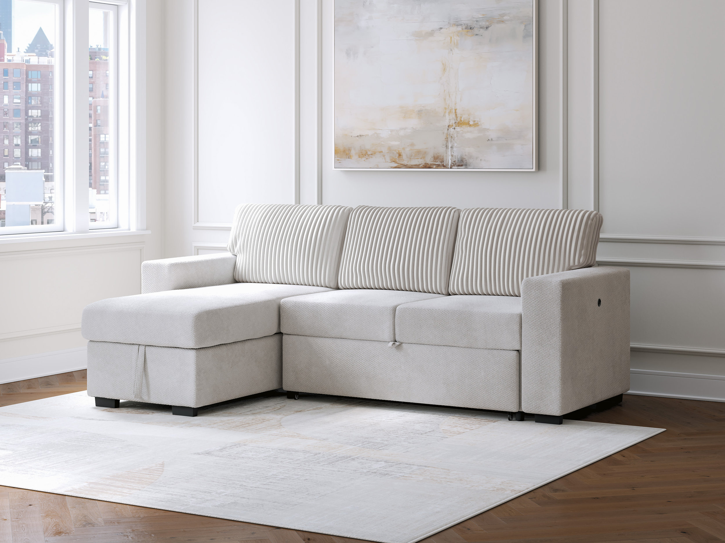 3-Piece Sectional With Double Chaise