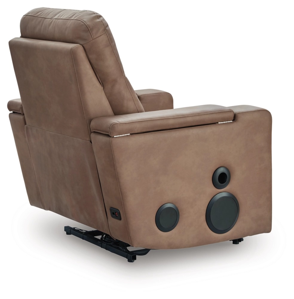 Lorrenton Faux Leather Glider Power Recliner w/Audio System