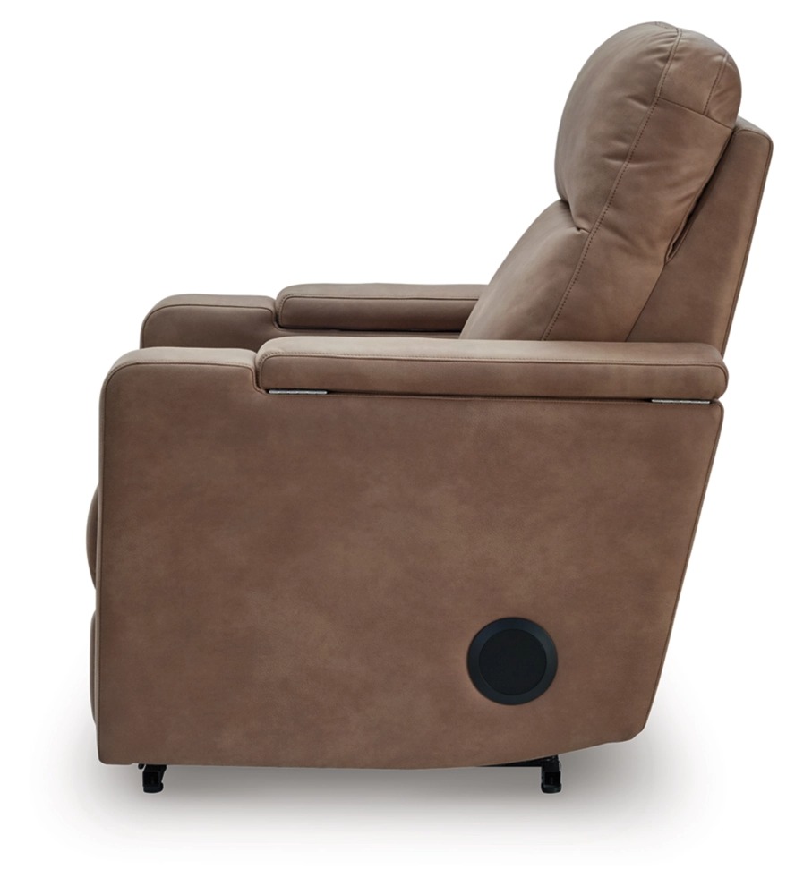 Lorrenton Faux Leather Glider Power Recliner w/Audio System