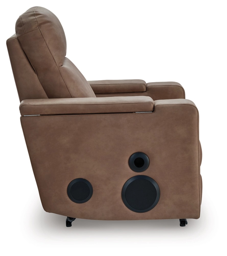 Lorrenton Faux Leather Glider Power Recliner w/Audio System