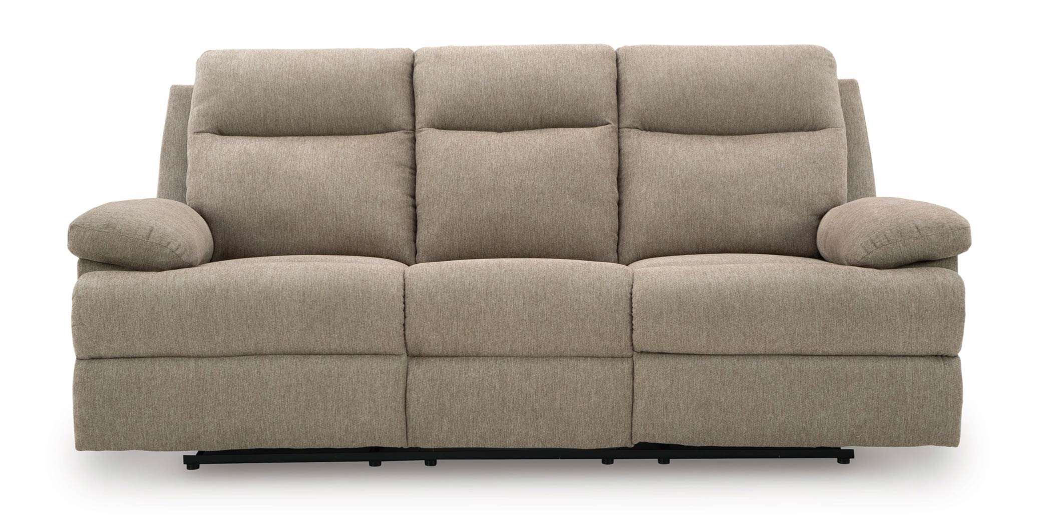 Side-Swipe Polyester Reclining Sofa w/Drop Down Table