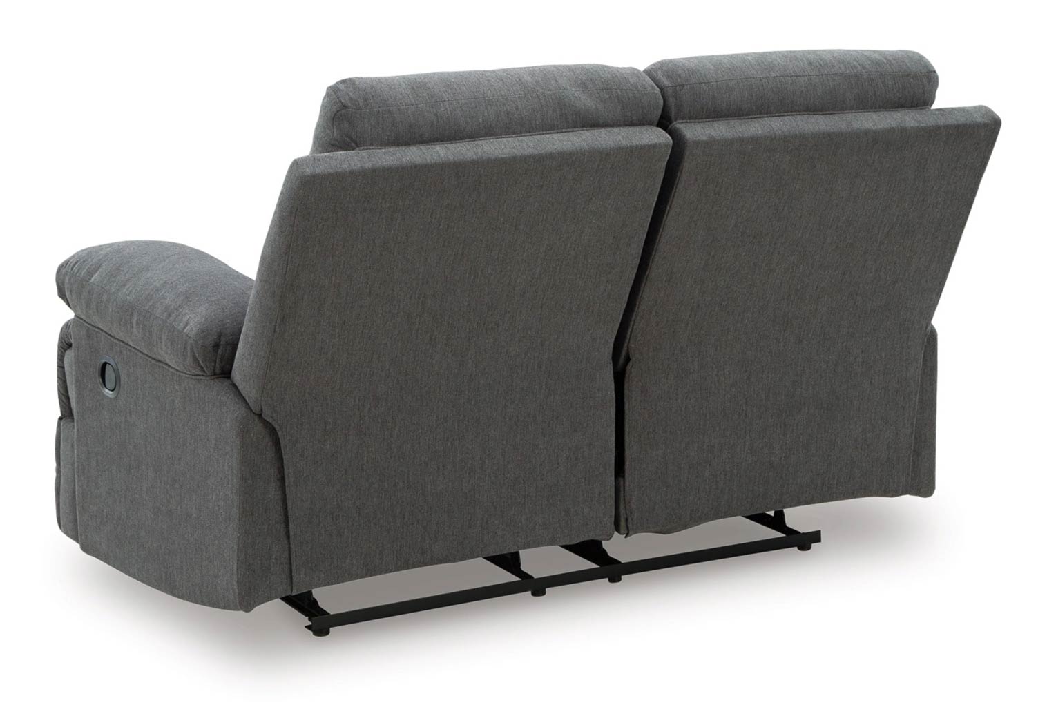 Side-Swipe Polyester Reclining Loveseat