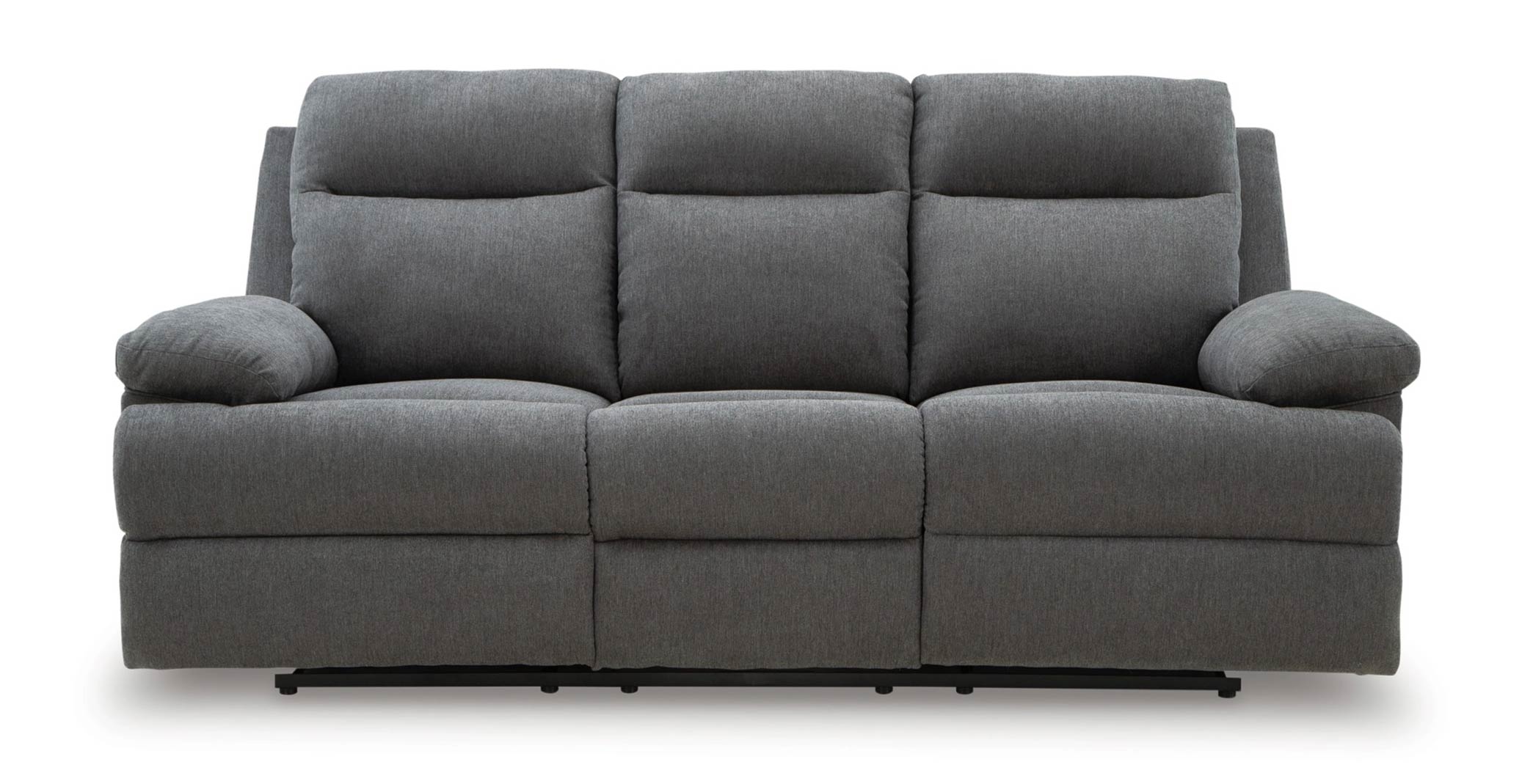 Side-Swipe Polyester Reclining Sofa w/Drop Down Table