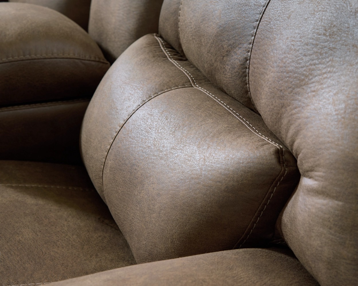 Beckley Place Faux Leather Power Reclining Loveseat w/Console & Adjustable Headrests