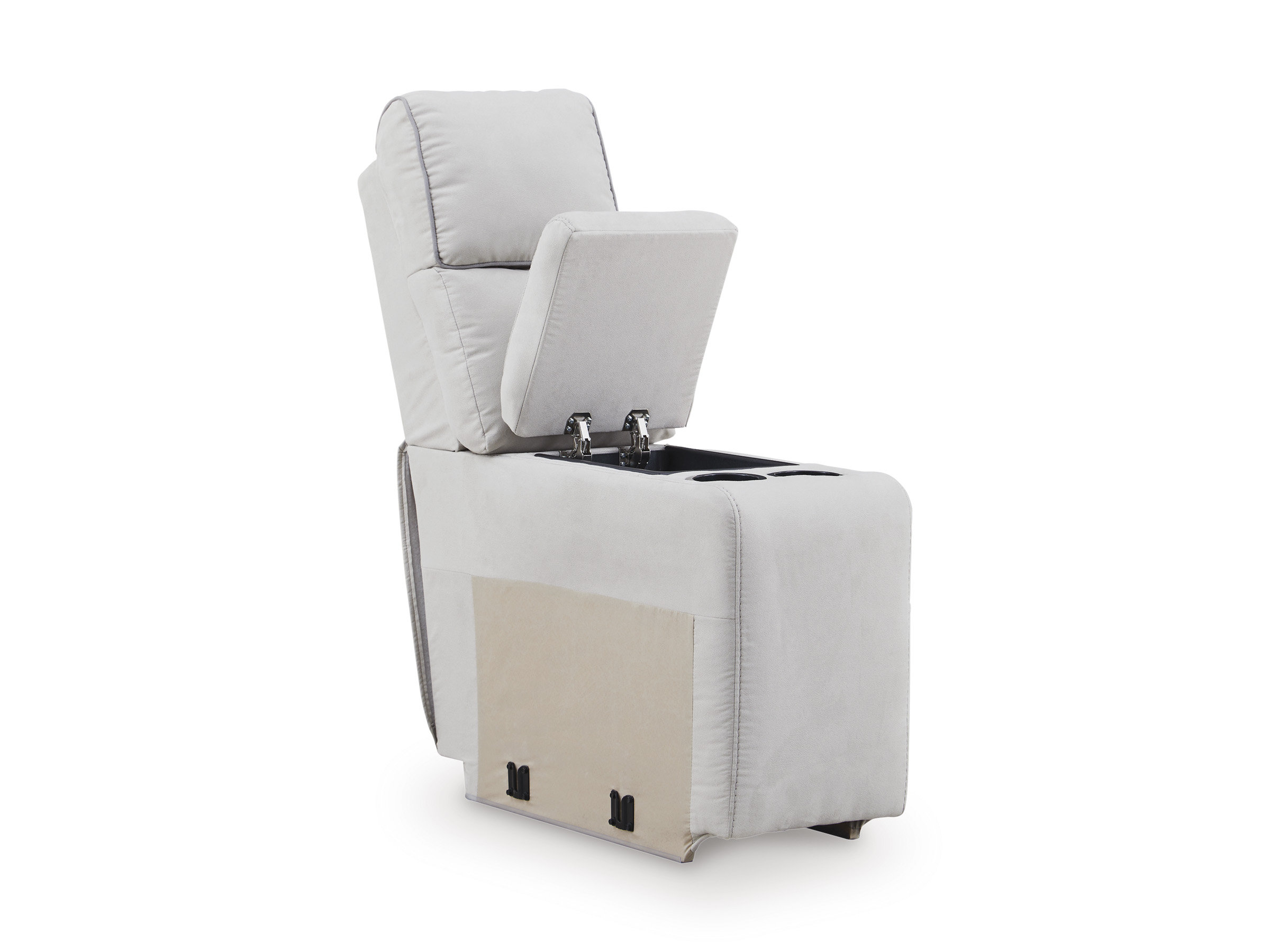 Social Pointe 3-Piece Polyester Modular Power Reclining Loveseat w/Console