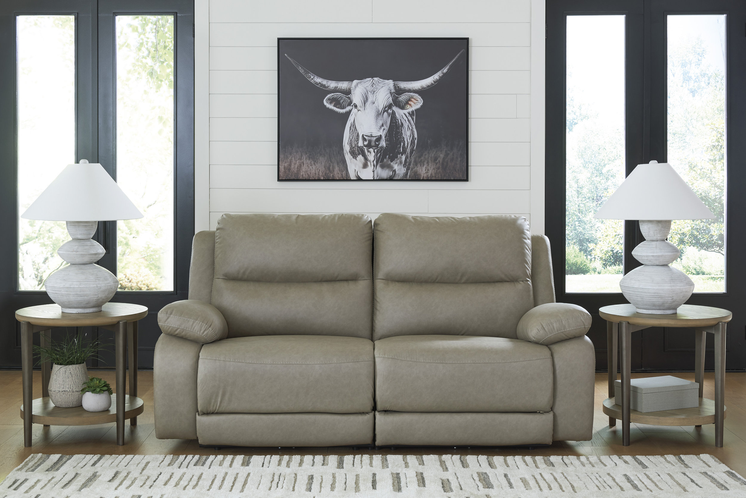 Narwhal Place 2-Piece Faux Leather Modular Power Reclining Loveseat