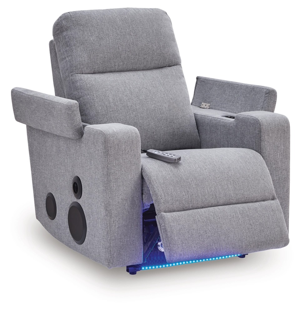 Pineland Polyester Glider Power Recliner w/Audio System