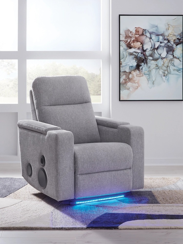 Pineland Polyester Glider Power Recliner w/Audio System