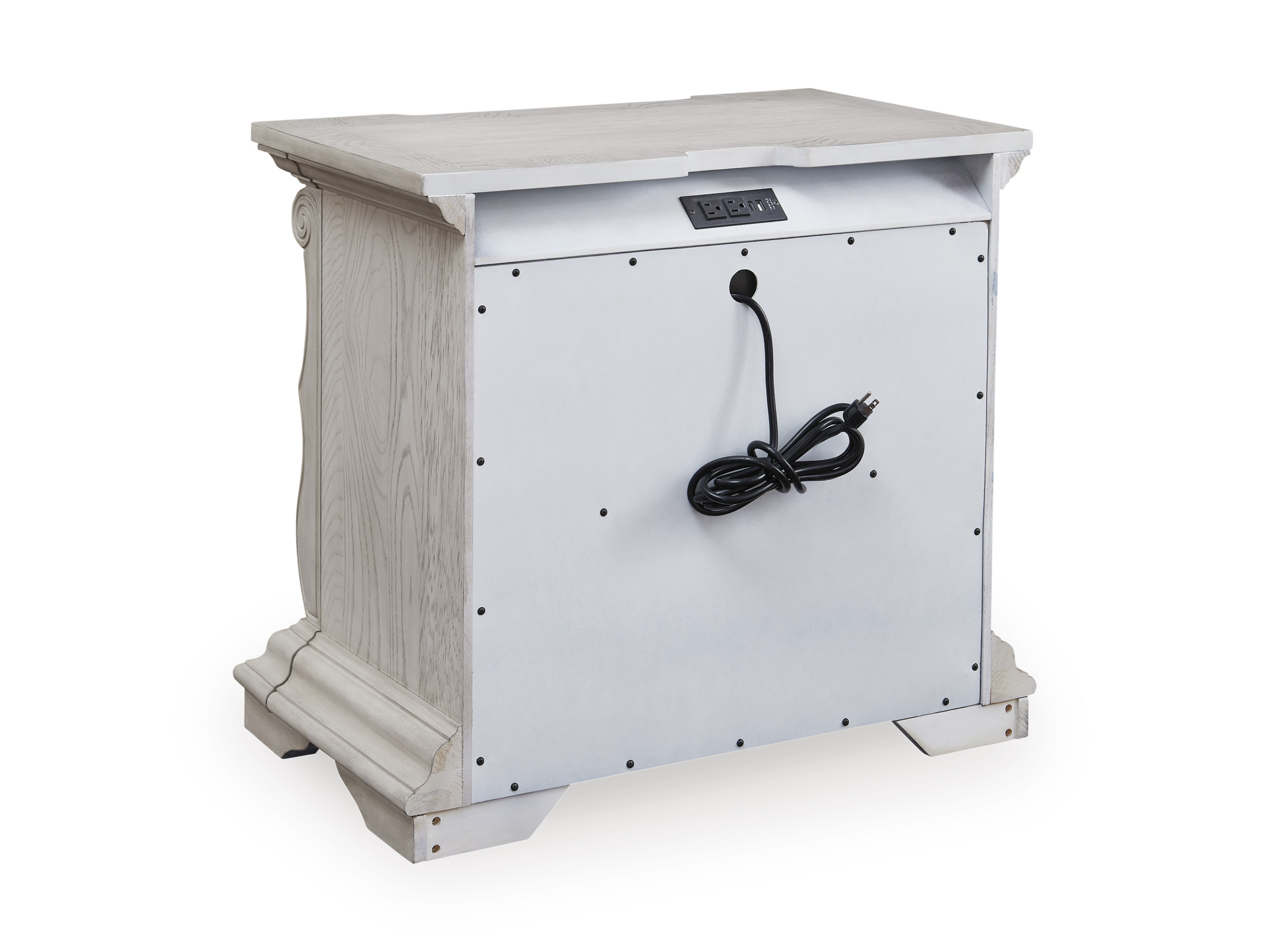 Bruchandi MDF/Wood Veneer Nightstand w/3 Drawers