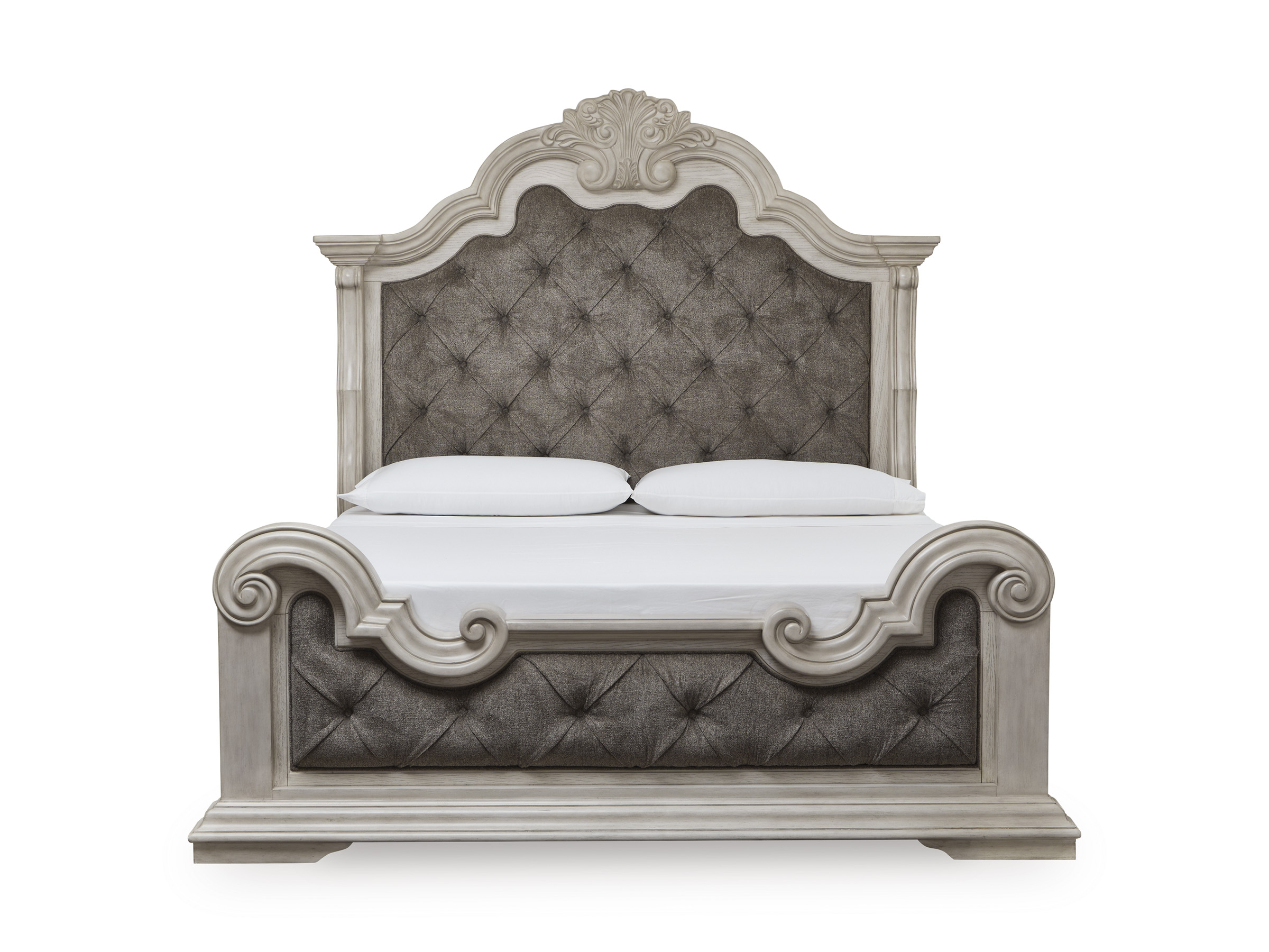 Bruchandi Fabric/MDF/Wood Veneer Upholstered Panel Bed, King Size