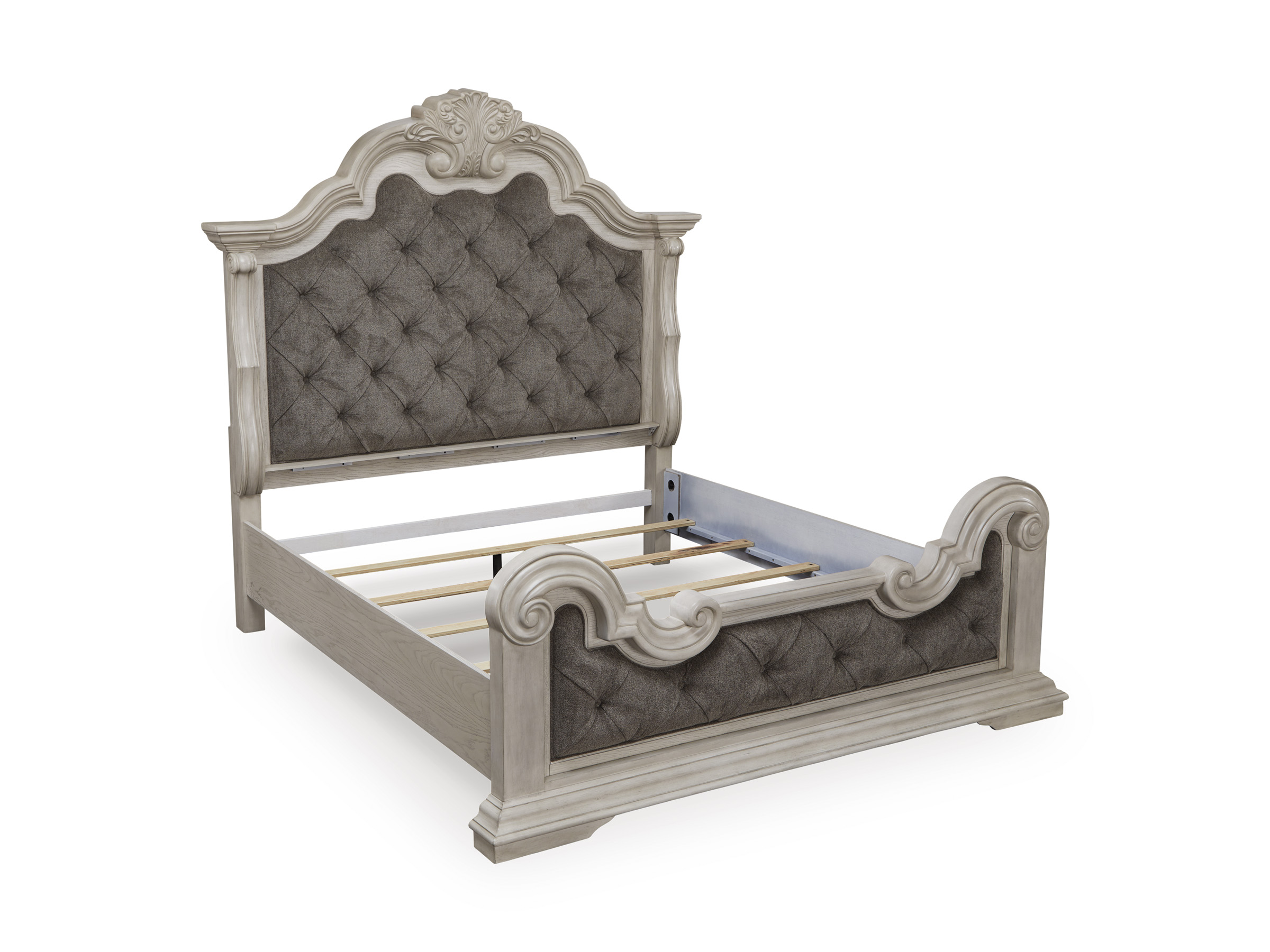 Bruchandi Fabric/MDF/Wood Veneer Upholstered Panel Bed, King Size