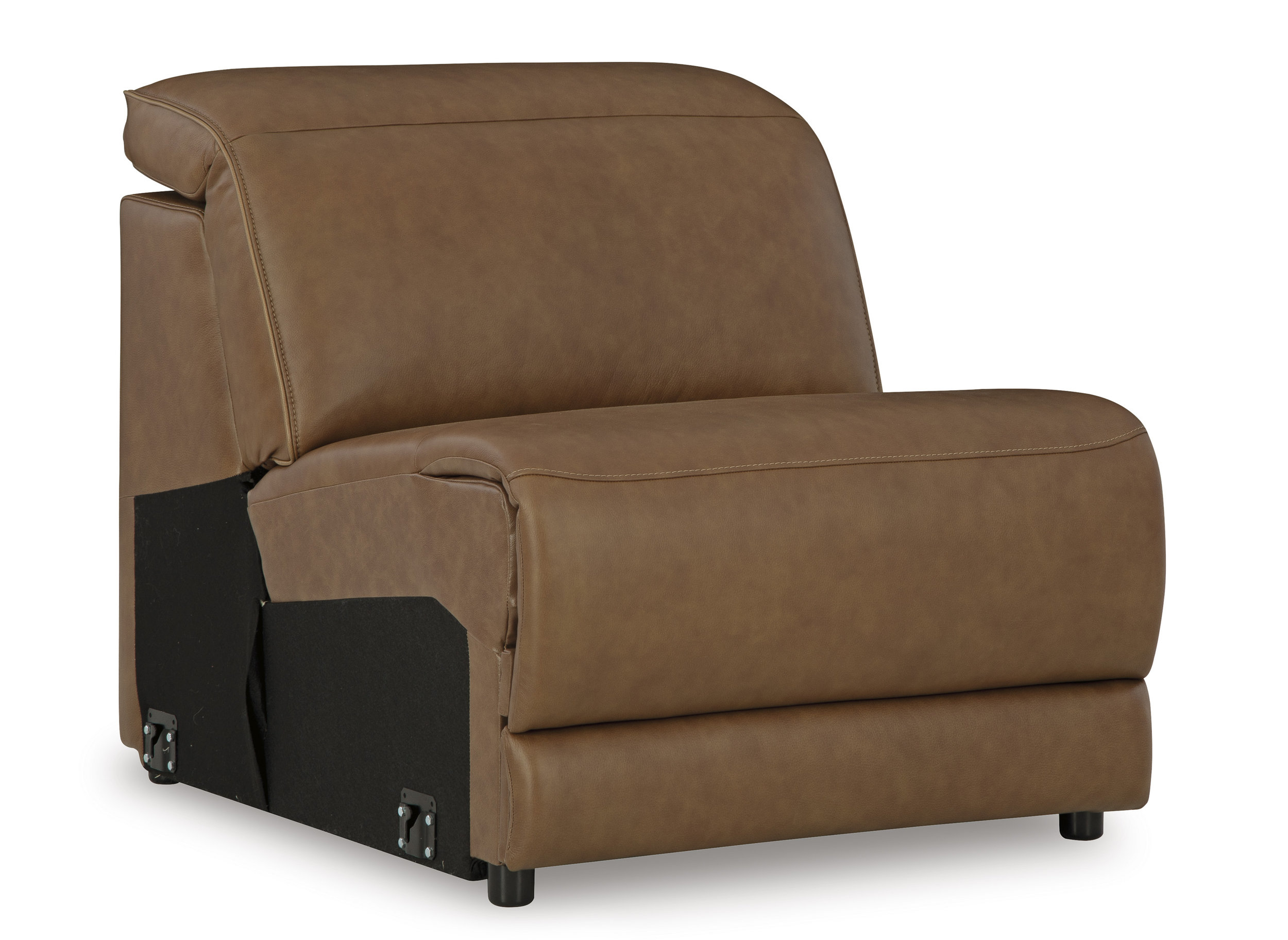 Magic Man Rally 6-Piece L-Shaped Leather Power Reclining Sectional w/Console