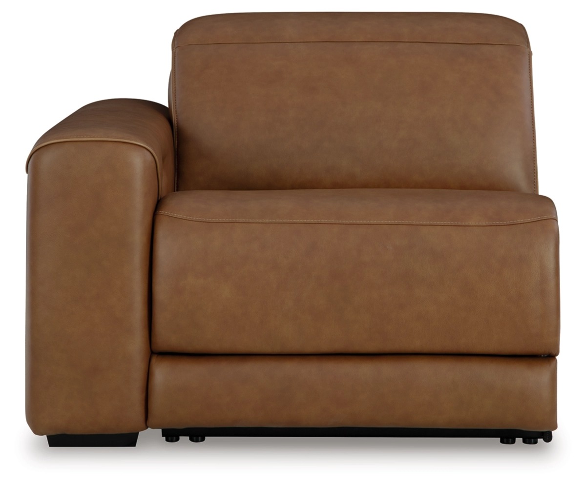 Magic Man Rally 6-Piece L-Shaped Leather Power Reclining Sectional w/Console