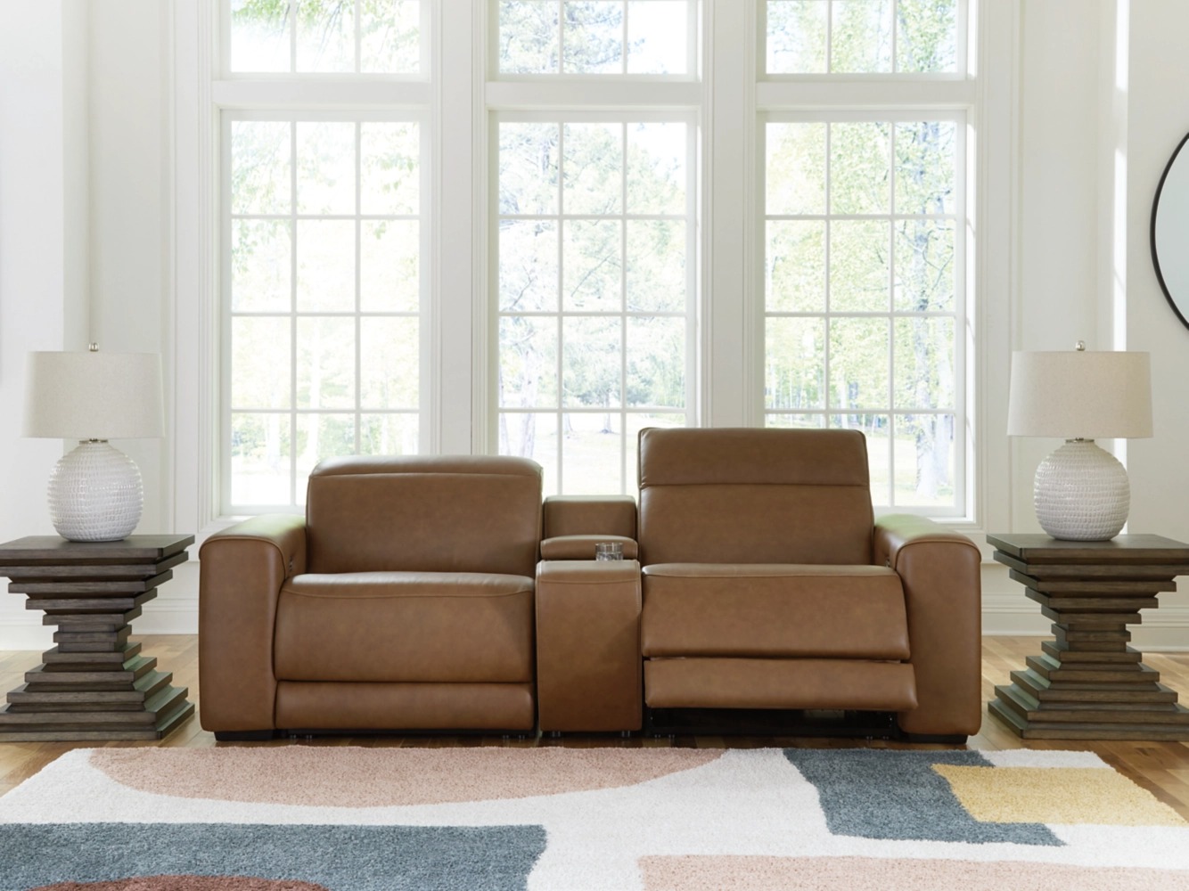 Rally-Up 3-Piece Dual Power Leather Reclining Modular