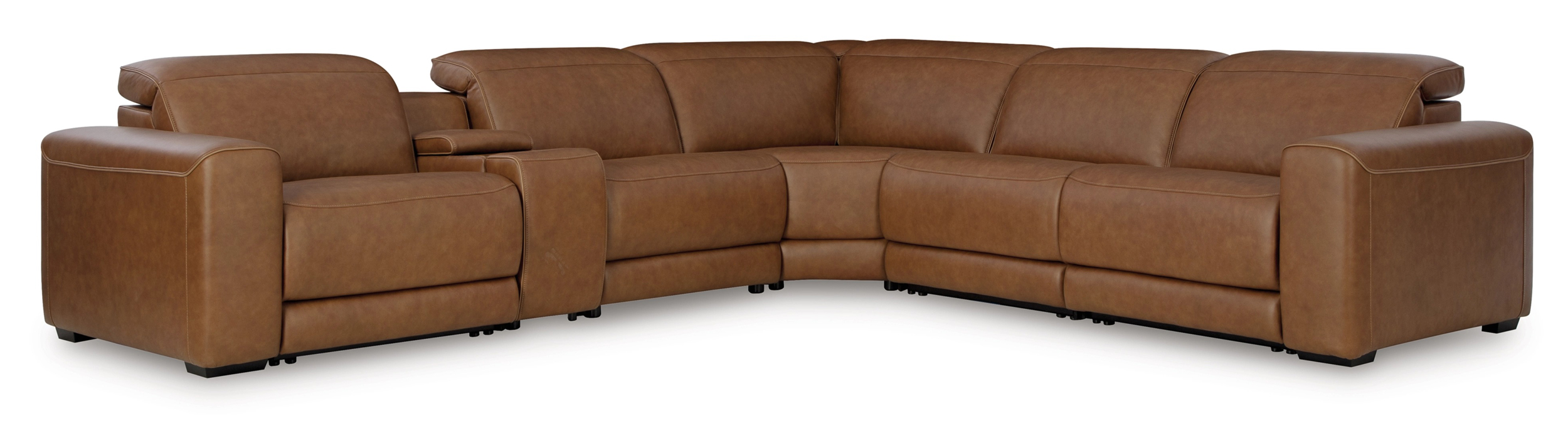 Ashley Magic Man 6-Piece Power Reclining Sectional, Caramel