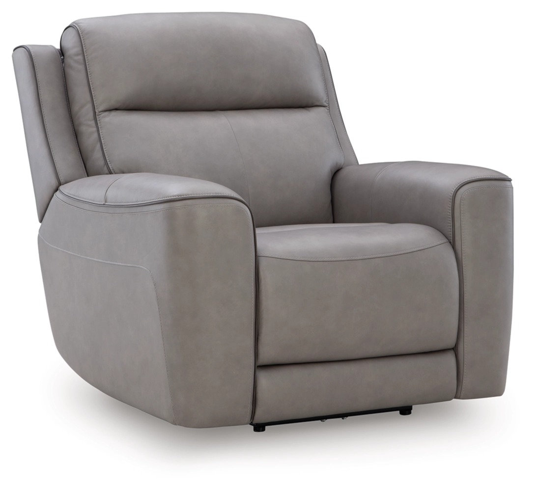 5Z-Comfort Leather/PVC Power Recliner w/Adjustable Headrest