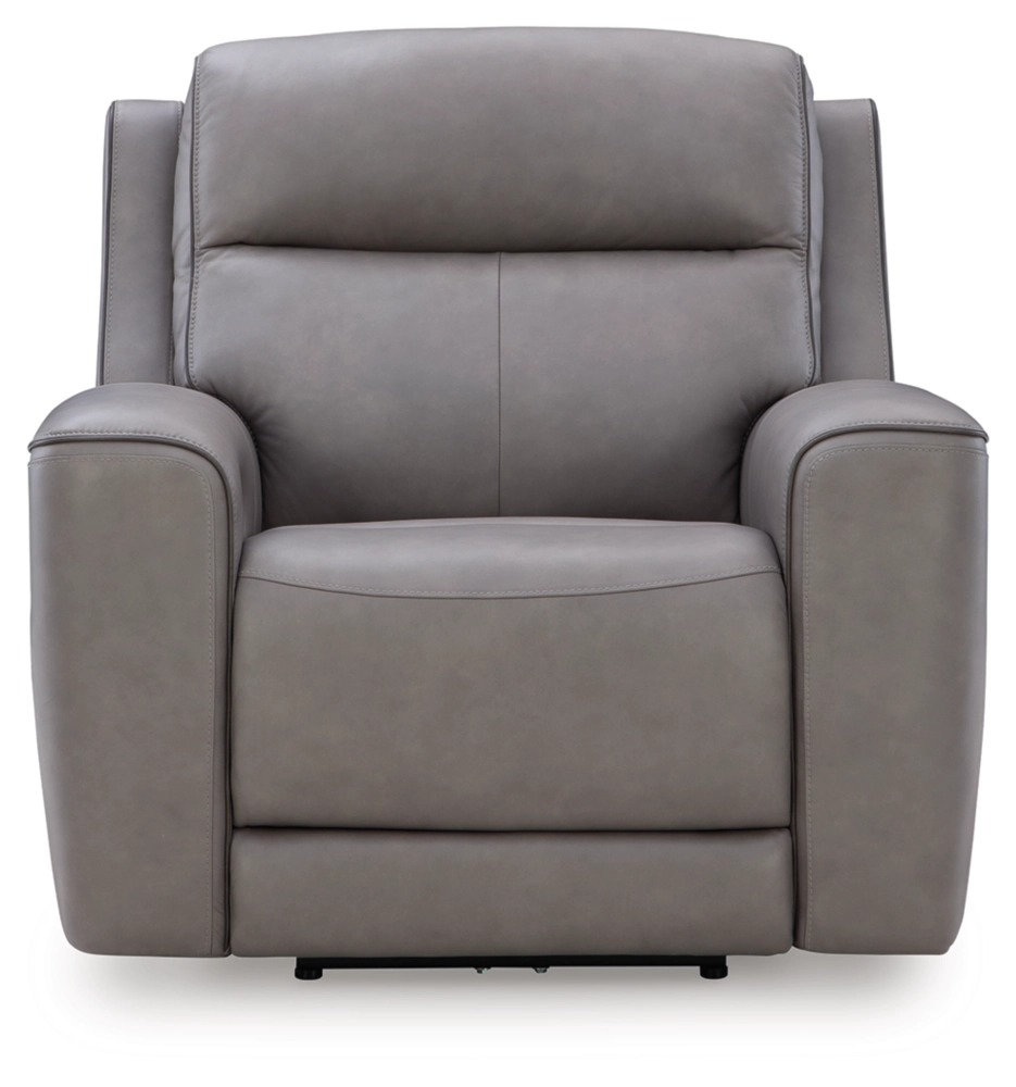 5Z-Comfort Leather/PVC Power Recliner w/Adjustable Headrest