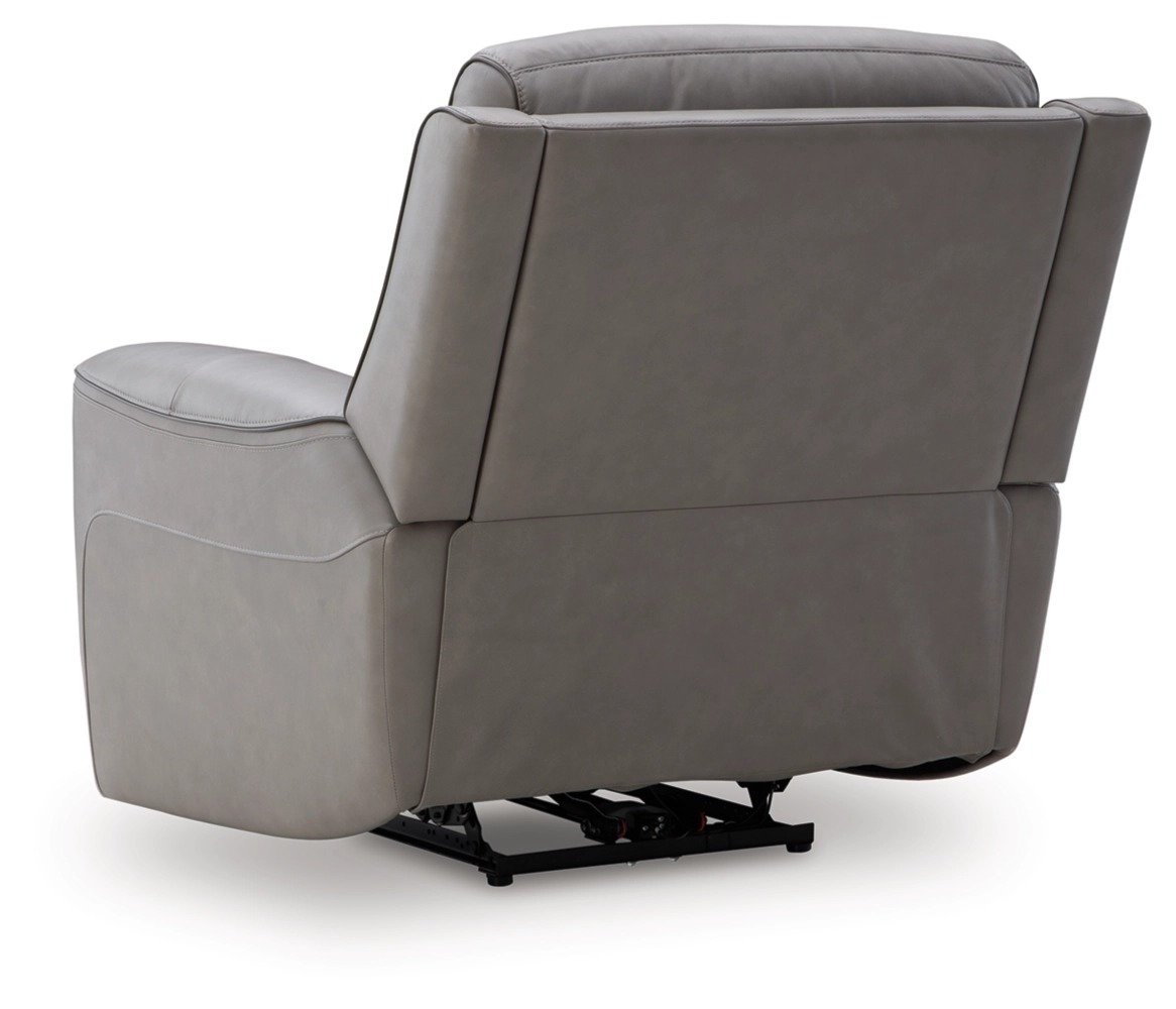 5Z-Comfort Leather/PVC Power Recliner w/Adjustable Headrest
