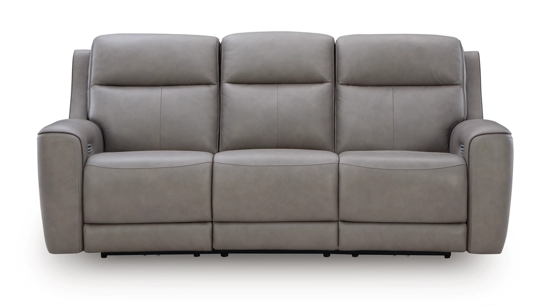 5Z-Comfort Leather/PVC Power Reclining Sofa w/Adjustable Headrests