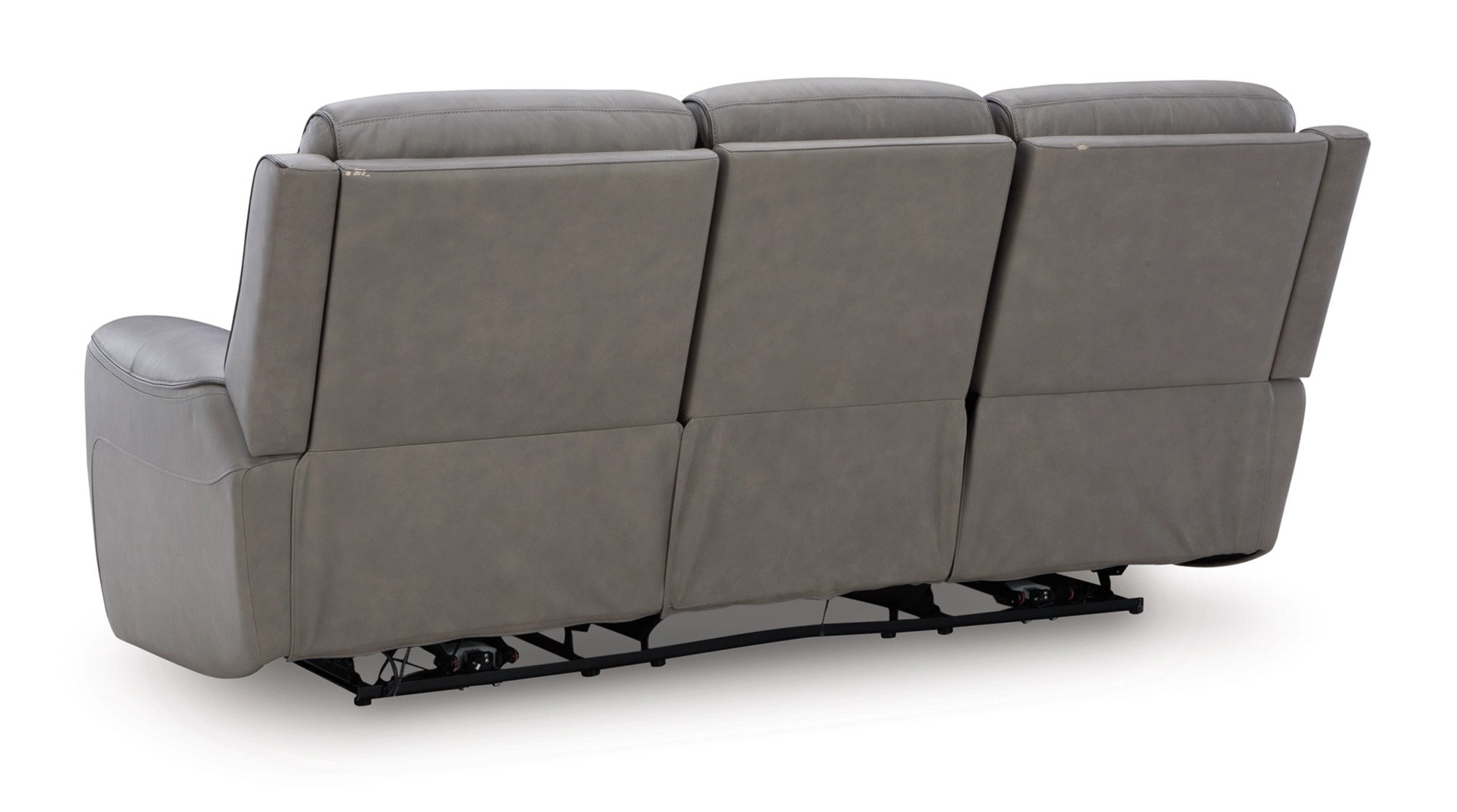 5Z-Comfort Leather/PVC Power Reclining Sofa w/Adjustable Headrests