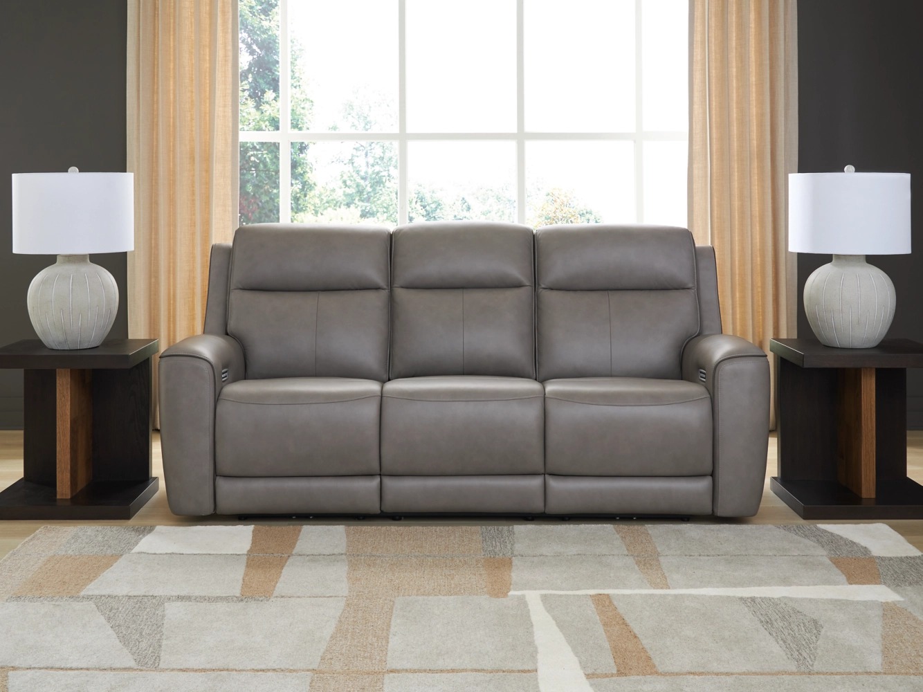 5Z-Comfort Leather/PVC Power Reclining Living Room Set