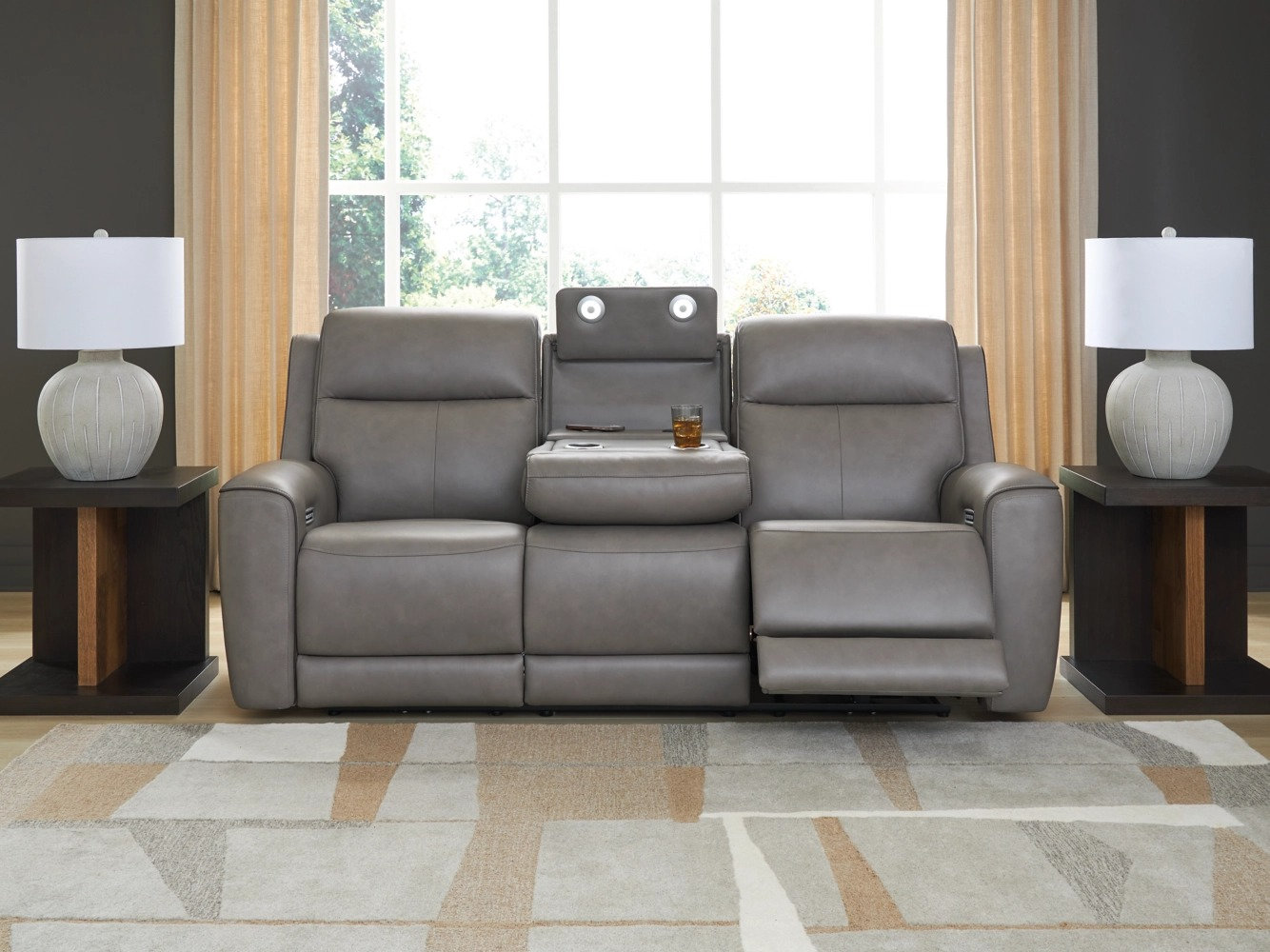 5Z-Comfort Leather/PVC Power Reclining Living Room Set