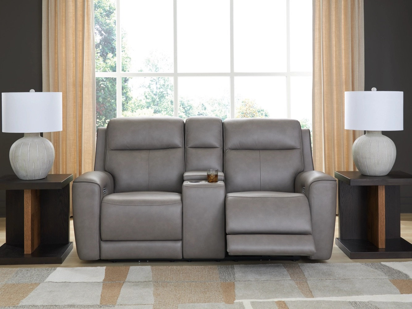 5Z-Comfort Leather/PVC Power Reclining Living Room Set