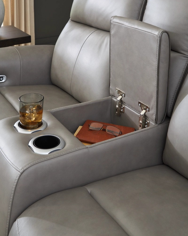 5Z-Comfort Coin Dual Power Leather Reclining