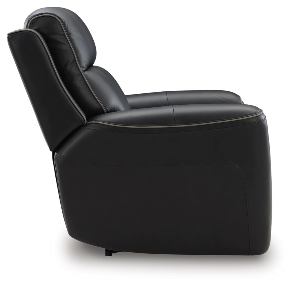 5Z-Comfort Leather/PVC Power Recliner w/Adjustable Headrest