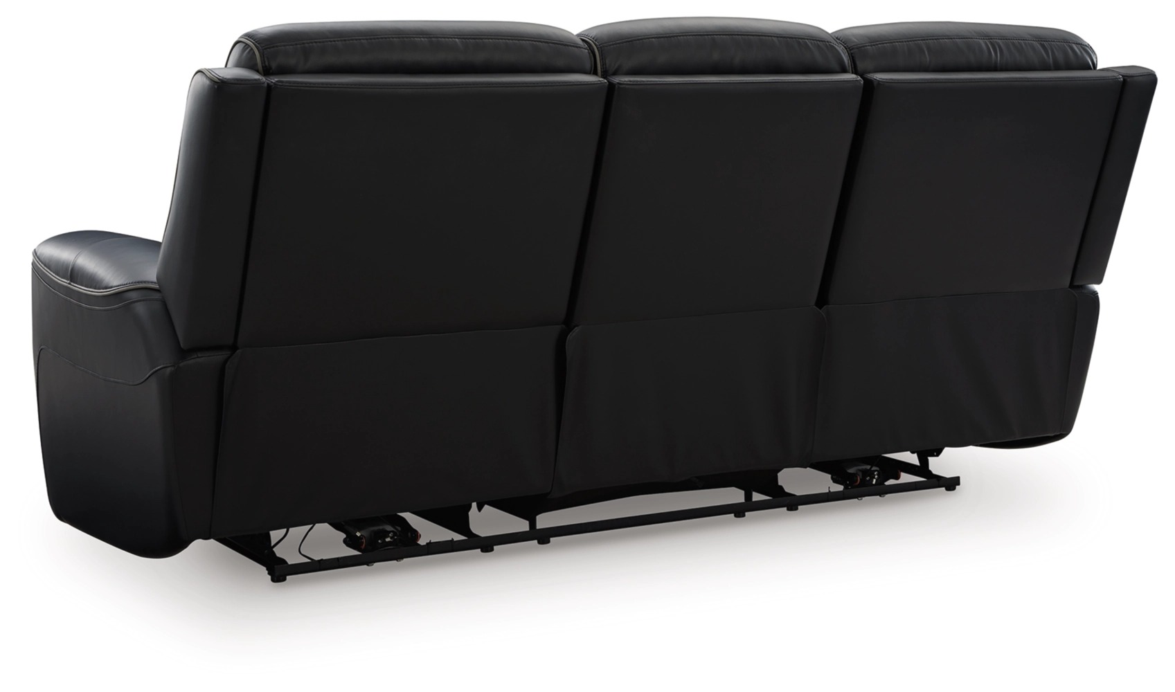5Z-Comfort Leather/PVC Power Reclining Sofa w/Adjustable Headrests