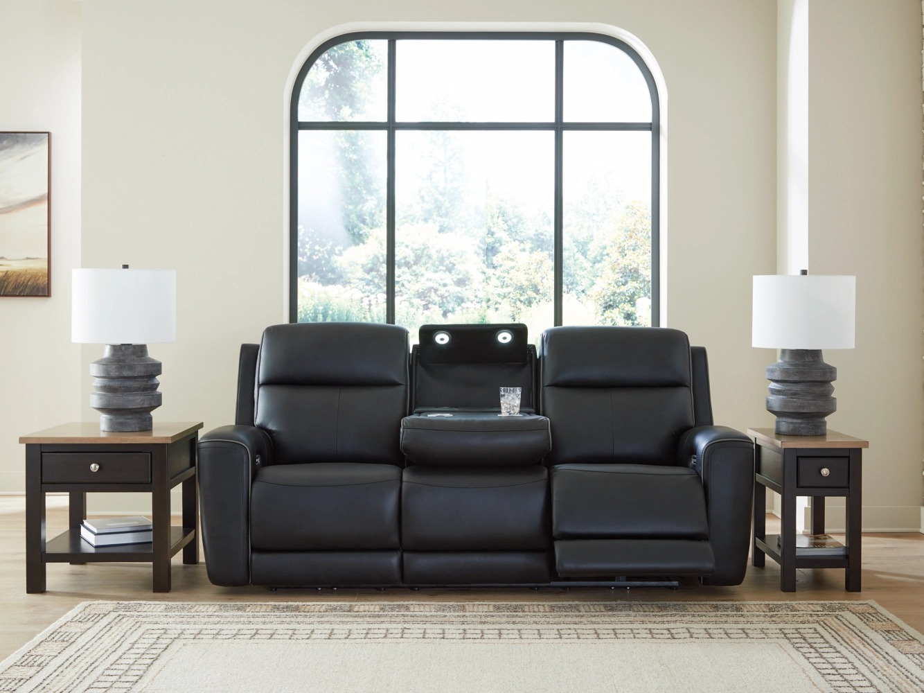 5Z-Comfort Leather/PVC Power Reclining Living Room Set