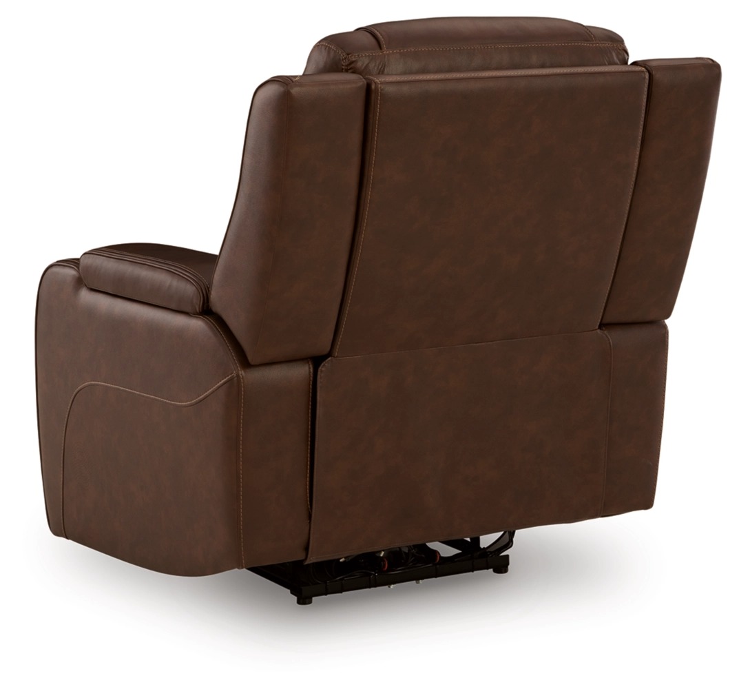 Knightington Power Leather/PVC Power Reclining Living Set w/Audio Seating