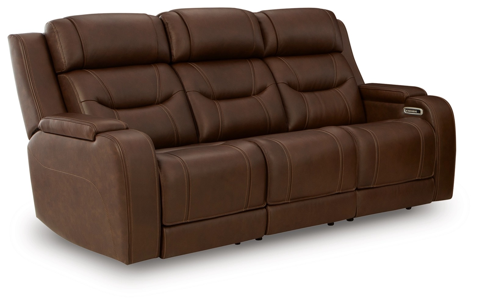 Knightington Power Leather/PVC Power Reclining Living Set w/Audio Seating